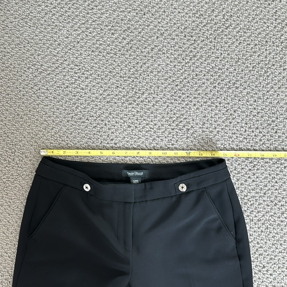 White House Black Market Black Soft Drape Tapered Ankle Pant Size 2R - Picture 8 of 9